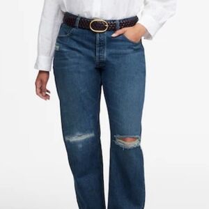 Classic Blue Distressed Women's Jeans